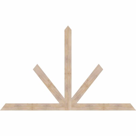 Ekena Millwork Saratoga Smooth Timber Gable Bracket, Douglas Fir, 108"W x 68"H x 1 1/2"D x 5 1/2"F, 15/12 Pitch GBW108X68X0206SAR00SDF